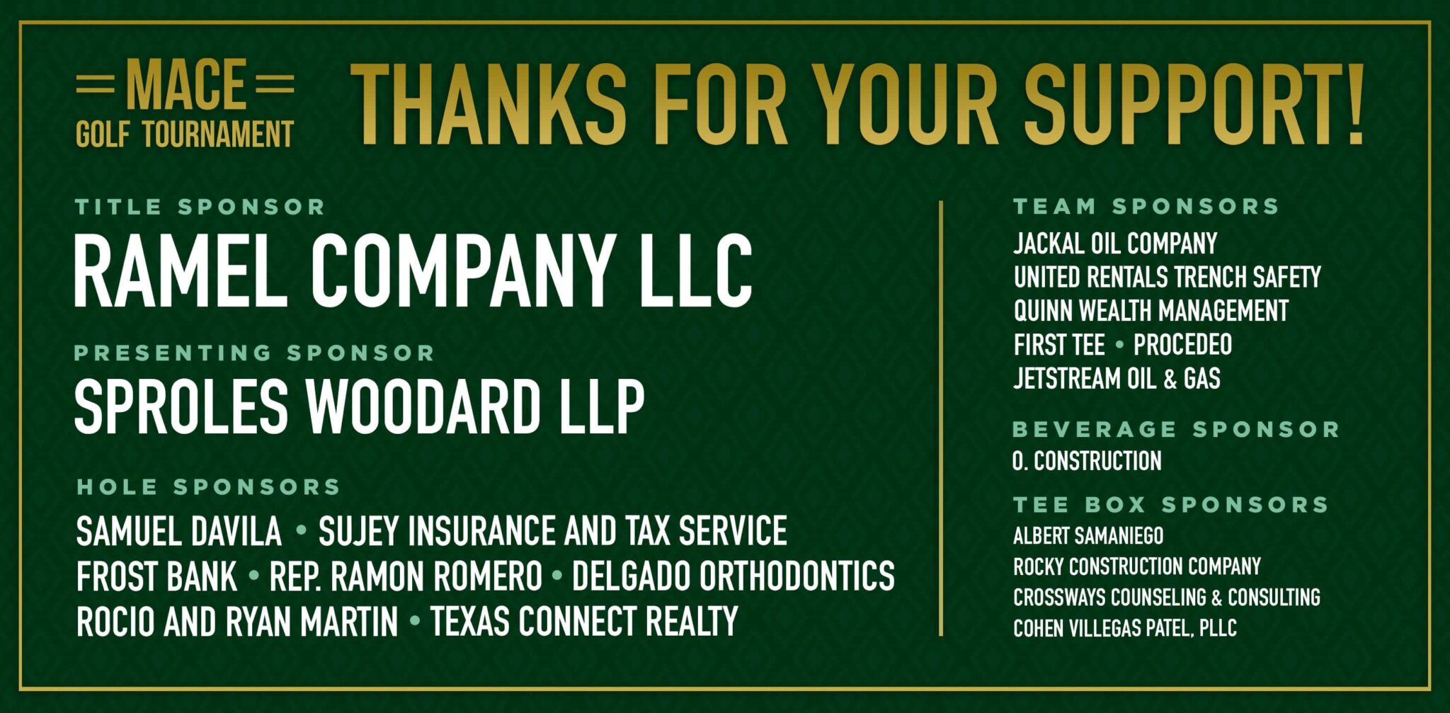MACE Golf Tournament 2022 MACE